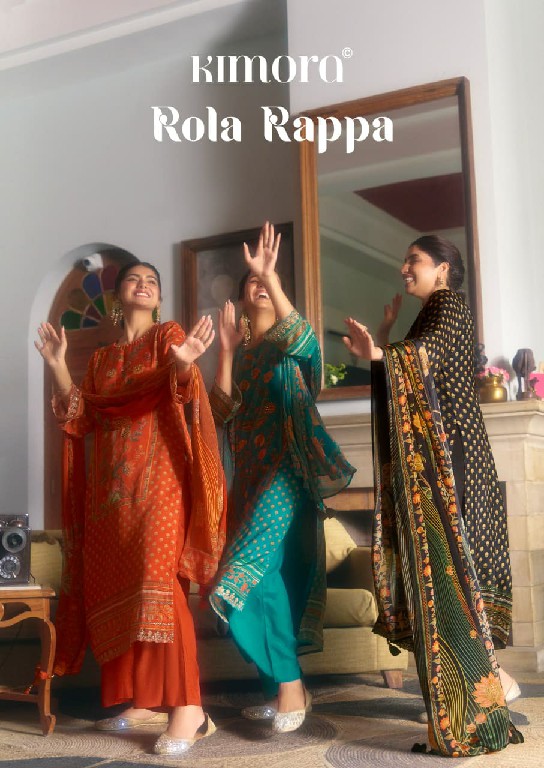 KIMORA ROLA RAPPA WHOLESALE PURE MUSLIN ELEGANT DESIGN UNSTITCH SALWAR SUITS EXPORTER