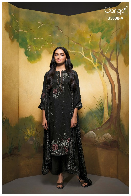 GANGA PRAIRIE S5088 WHOLESALE PREMIUM COTTON FANCY DESIGN UNSTITCH SALWAR SUITS EXPORTER