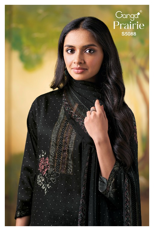 GANGA PRAIRIE S5088 WHOLESALE PREMIUM COTTON FANCY DESIGN UNSTITCH SALWAR SUITS EXPORTER