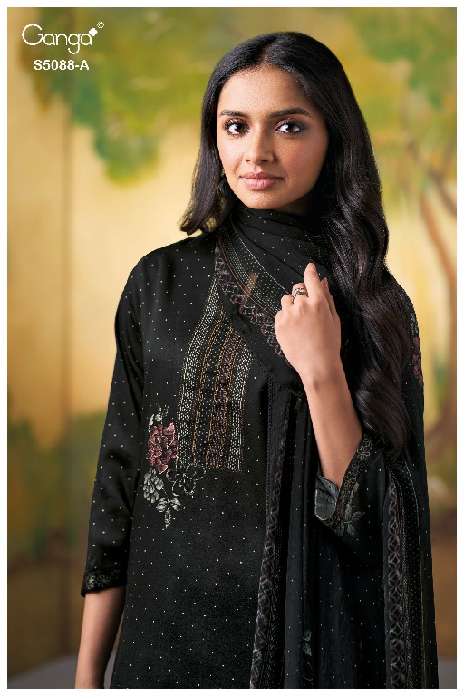 GANGA PRAIRIE S5088 WHOLESALE PREMIUM COTTON FANCY DESIGN UNSTITCH SALWAR SUITS EXPORTER