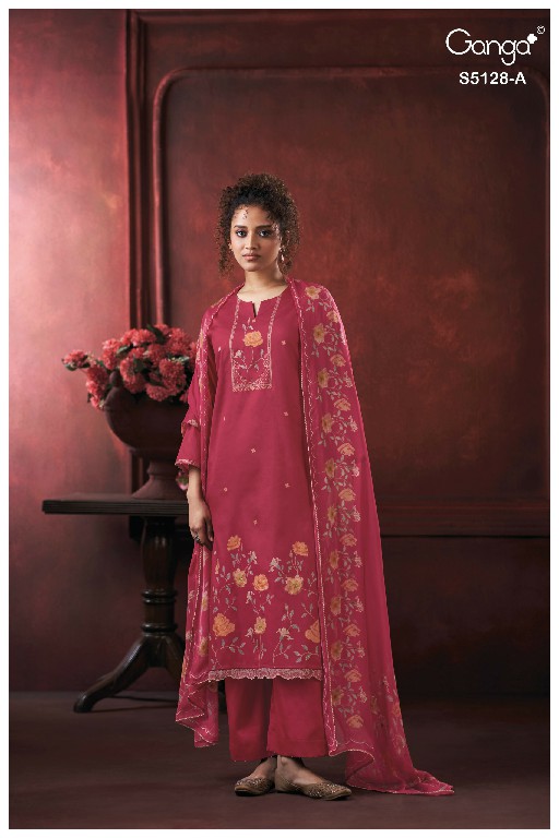GANGA PARIDHI S5128 WHOLESALE PREMIUM COTTON CLASSY DESIGN UNSTITCH SALWAR SUITS SUPPLIER