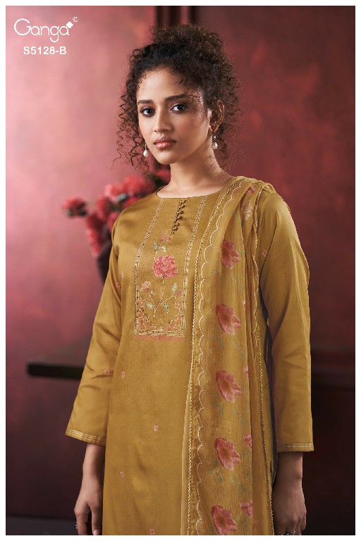 GANGA PARIDHI S5128 WHOLESALE PREMIUM COTTON CLASSY DESIGN UNSTITCH SALWAR SUITS SUPPLIER