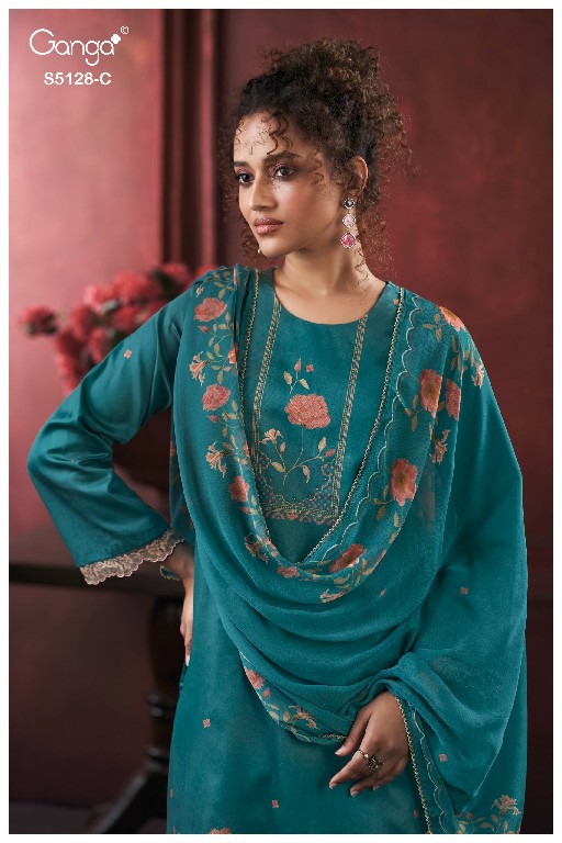 GANGA PARIDHI S5128 WHOLESALE PREMIUM COTTON CLASSY DESIGN UNSTITCH SALWAR SUITS SUPPLIER