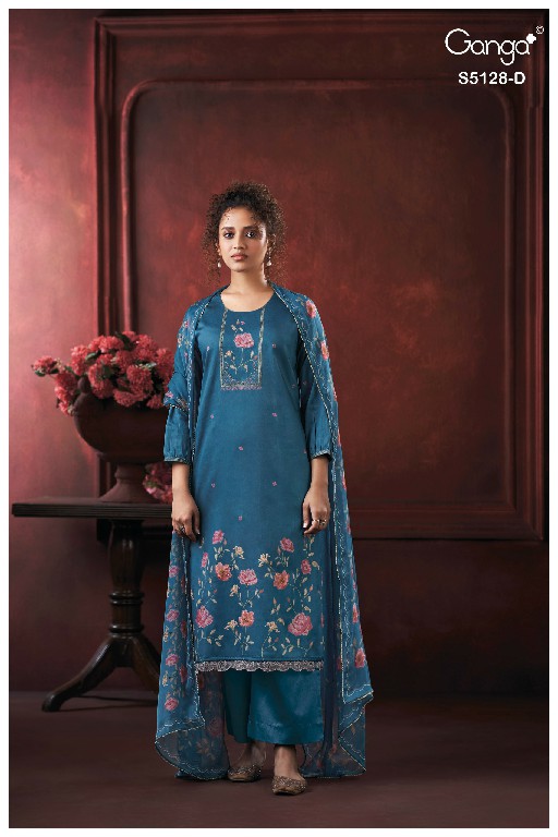 GANGA PARIDHI S5128 WHOLESALE PREMIUM COTTON CLASSY DESIGN UNSTITCH SALWAR SUITS SUPPLIER