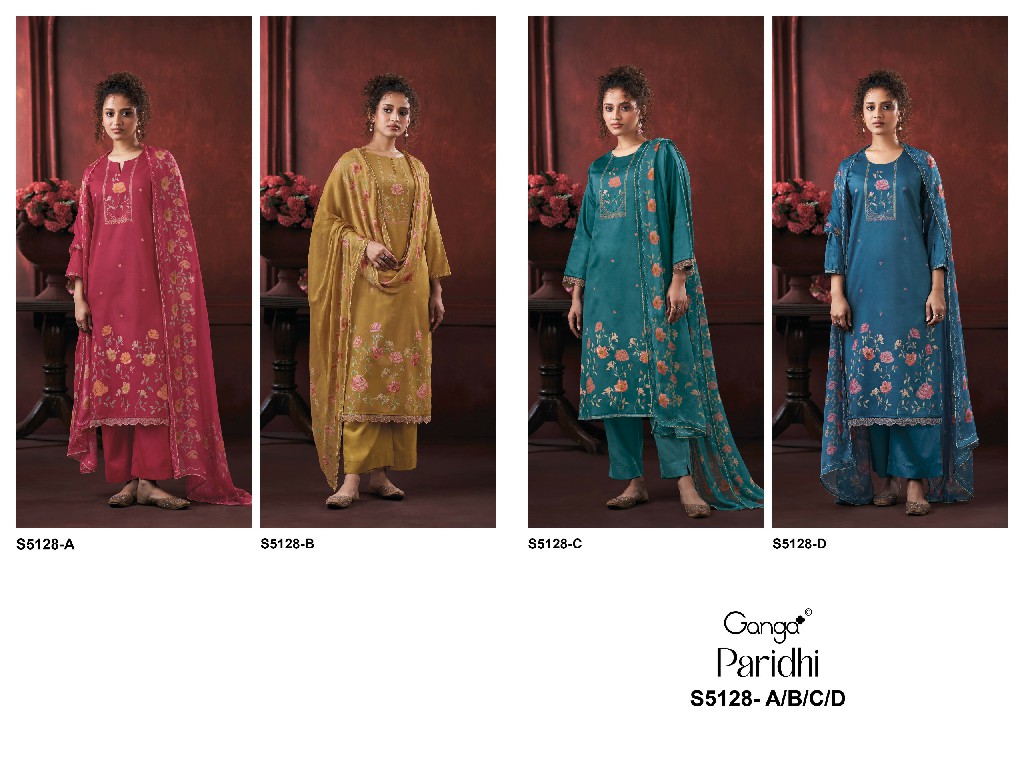 GANGA PARIDHI S5128 WHOLESALE PREMIUM COTTON CLASSY DESIGN UNSTITCH SALWAR SUITS SUPPLIER
