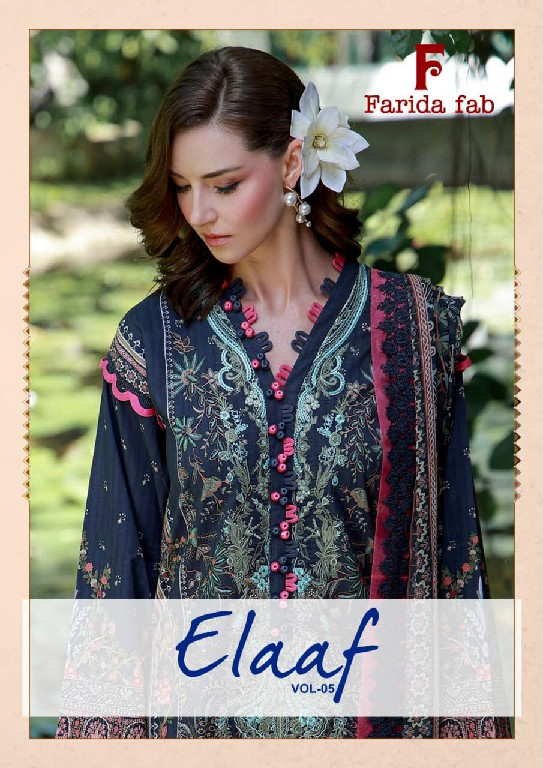 FARIDA FAB ELAAF VOL 5 WHOLESALE COTTON PRINTED CASUAL WEAR DRESS MATERIAL ONLINE