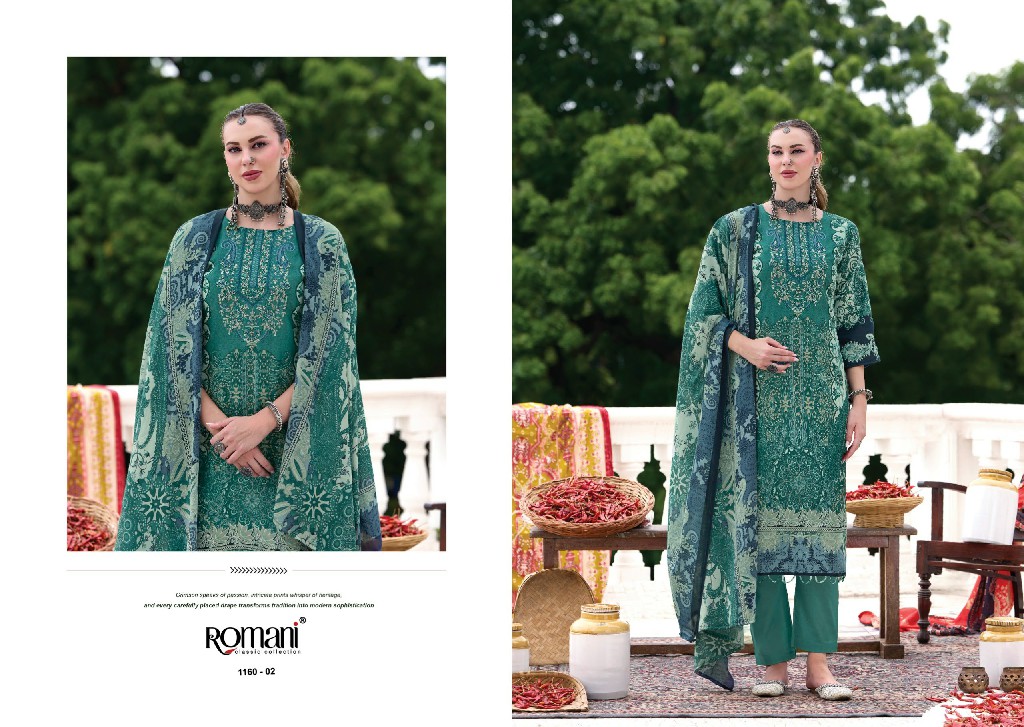 ROMANI AARZU VO 36 WHOLESALE SOFT COTTON HEAVY EMBROIDERY WORK UNSTITCH SALWAR SUITS FOR EXPORT