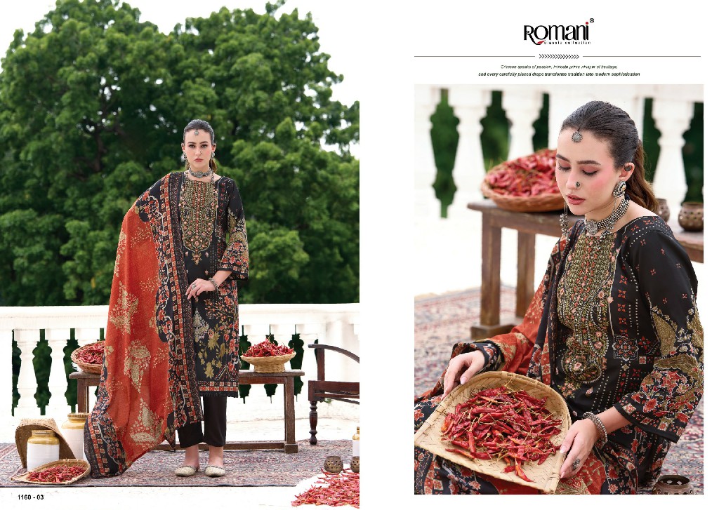 ROMANI AARZU VO 36 WHOLESALE SOFT COTTON HEAVY EMBROIDERY WORK UNSTITCH SALWAR SUITS FOR EXPORT