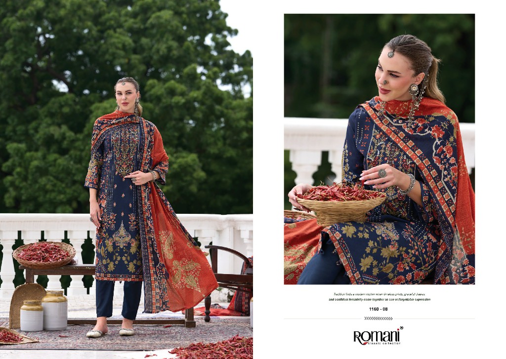 ROMANI AARZU VO 36 WHOLESALE SOFT COTTON HEAVY EMBROIDERY WORK UNSTITCH SALWAR SUITS FOR EXPORT