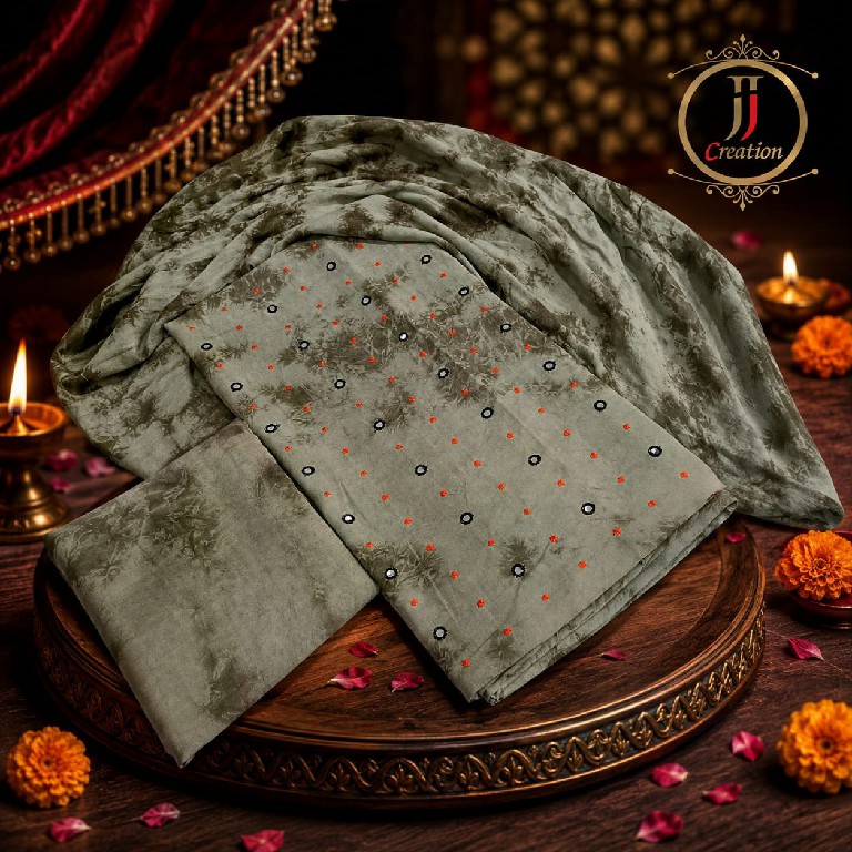 JAY JALARAM CREATION TYE AND DYE VOL 1 WHOLESALE RAYON MIRROR WORK UNSTITCH SALWAR SUITS SUPPLIER