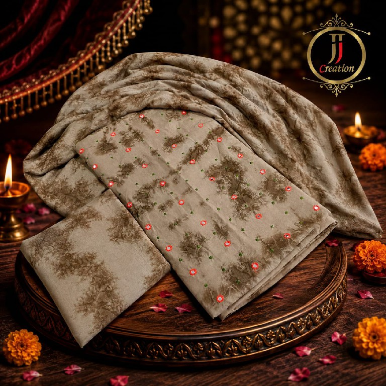 JAY JALARAM CREATION TYE AND DYE VOL 1 WHOLESALE RAYON MIRROR WORK UNSTITCH SALWAR SUITS SUPPLIER