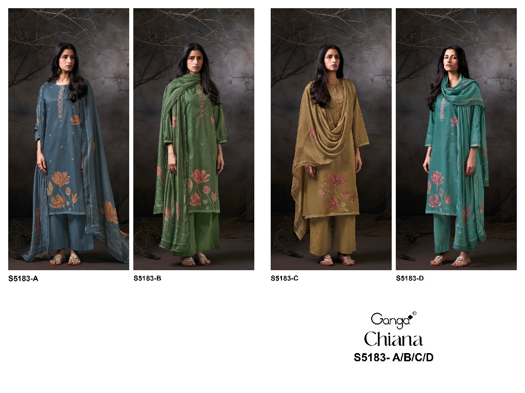 GANGA CHIANA S5183 WHOLESALE PREMIUM CORDUROY WITH WORK UNSTITCH SALWAR SUITS FOR EXPORT