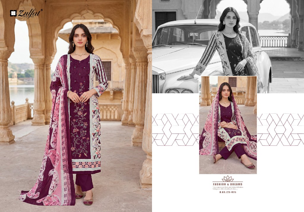 ZULFAT HUMRAAZ WHOLESALE PURE JAM COTTON EXCLUSIVE DESIGN UNSTITCH SALWAR SUITS EXPORTER