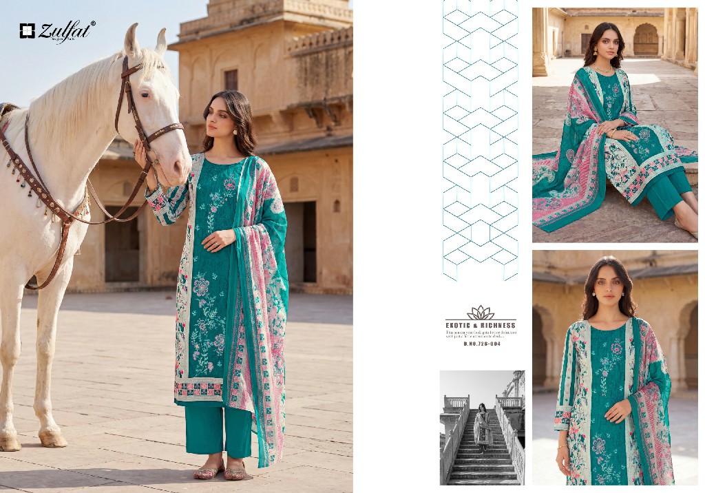ZULFAT HUMRAAZ WHOLESALE PURE JAM COTTON EXCLUSIVE DESIGN UNSTITCH SALWAR SUITS EXPORTER
