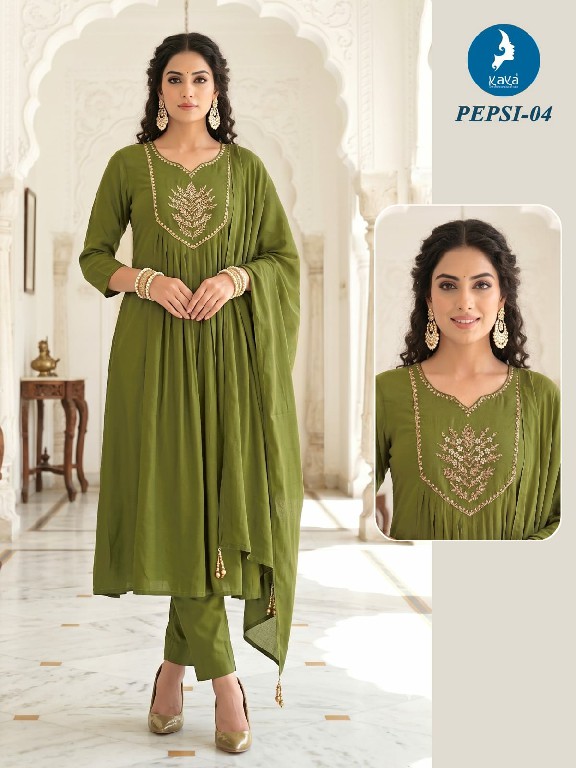 KAYA PEPSI WHOLESALE READYMADE MULL CHANDERI BIG SIZE FASHIONABLE 3 PCS SUITS EXPORTER