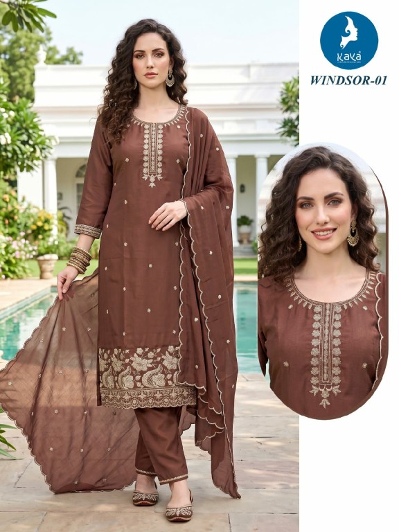 KAYA WINDSOR WHOLESALE READYMADE VICTORIA SILK BEAUTIFUL 3 PCS COMBO SET SUITS SUPPLIER