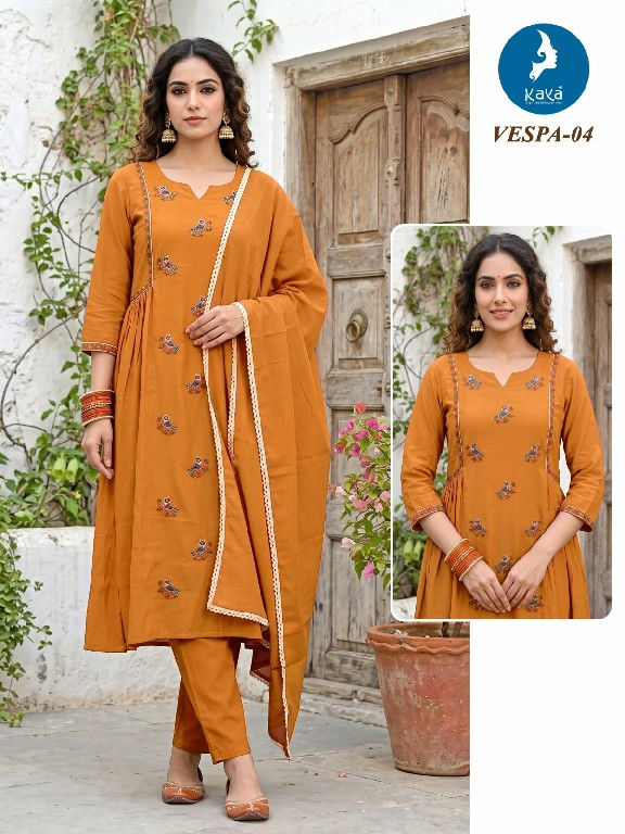 KAYA VESPA WHOLESALE READYMADE MULL CHANDERI BIG SIZE ANARKALI CONCEPT 3 PCS COMBO SET SUITS FOR EXPORT