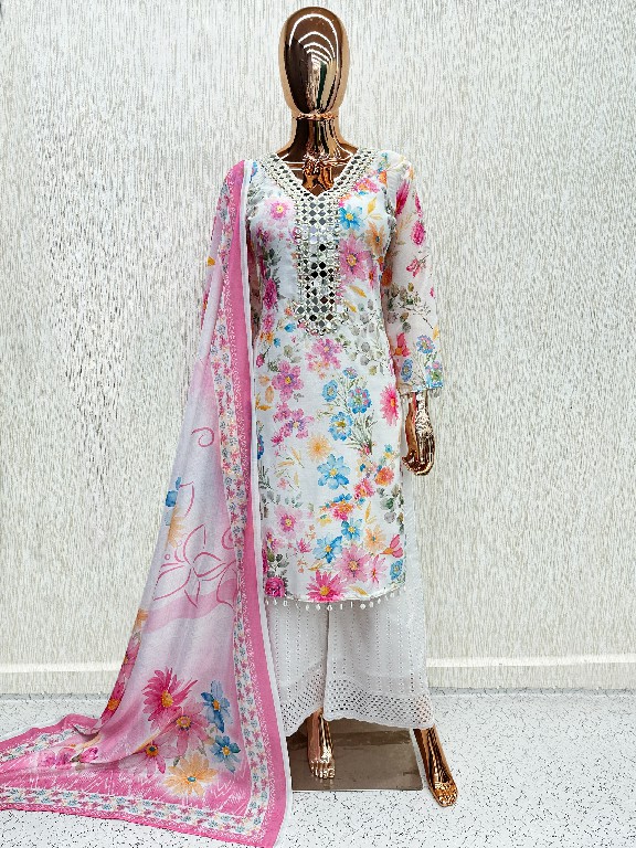 LAXURIA TRENDZ D.NO 1685 WHOLESALE READYMADE POLY COTTON CLASSIC DESIGNER 3 PCS SUITS SUPPLIER