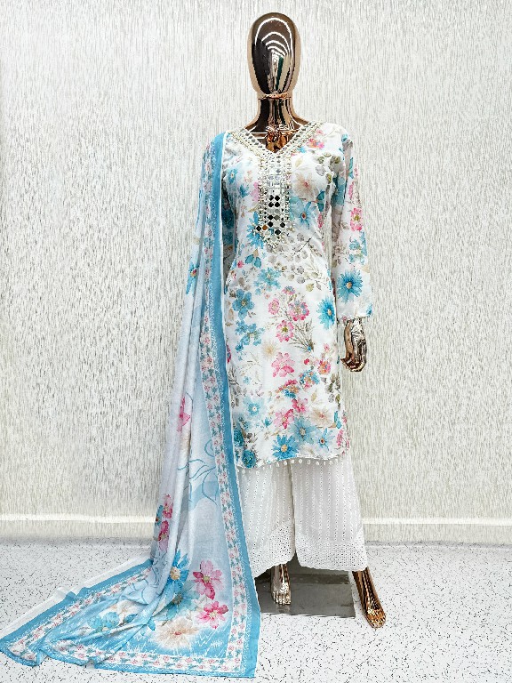 LAXURIA TRENDZ D.NO 1685 WHOLESALE READYMADE POLY COTTON CLASSIC DESIGNER 3 PCS SUITS SUPPLIER