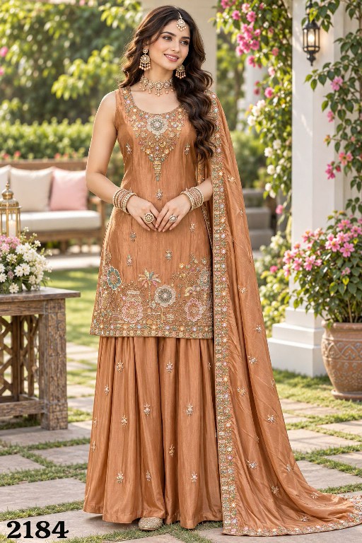 MRUDANGI VARINA WHOLESALE READYMADE REAL VISCOSE TRENDY WEDDING LOOK 3 PCS SUITS EXPORTER
