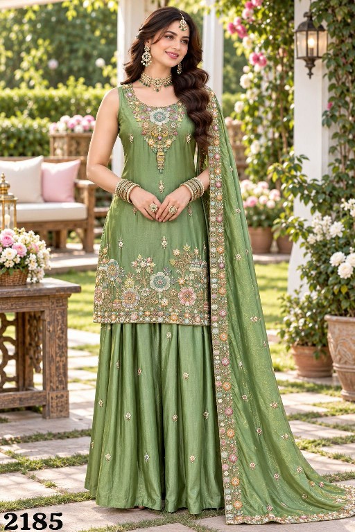 MRUDANGI VARINA WHOLESALE READYMADE REAL VISCOSE TRENDY WEDDING LOOK 3 PCS SUITS EXPORTER