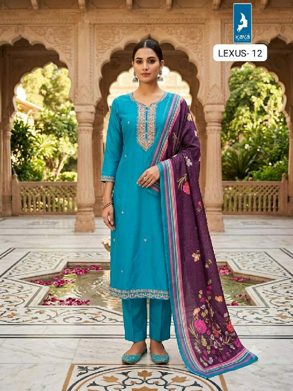 KAYA LEXUS WHOLESALE READYMADE VERTICAN SILK BIG SIZE STUNNING LOOK 3 PCS COMBO SET SUITS SUPPLIER