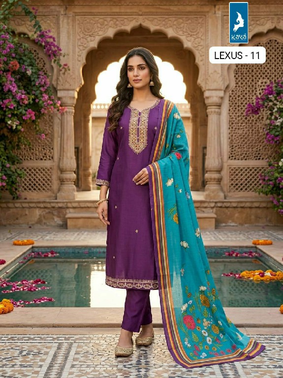 KAYA LEXUS WHOLESALE READYMADE VERTICAN SILK BIG SIZE STUNNING LOOK 3 PCS COMBO SET SUITS SUPPLIER