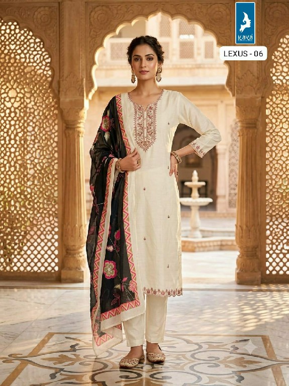 KAYA LEXUS WHOLESALE READYMADE VERTICAN SILK BIG SIZE STUNNING LOOK 3 PCS COMBO SET SUITS SUPPLIER
