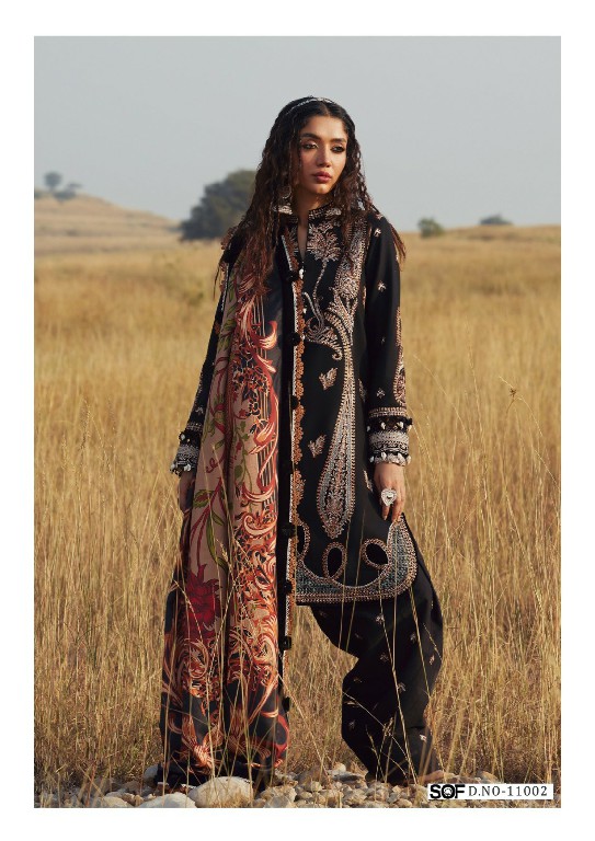 SOF SHREE OM FAB ALIYA B VOL 11 WHOLESALE READYMADE COTTON KARACHI STYLE PRINTED 3 PCS SUITS EXPORTER