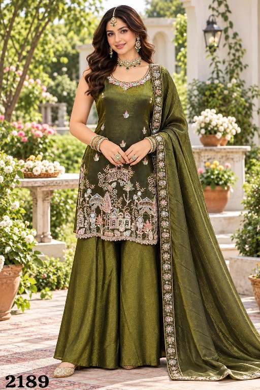 MRUDANGI AAVYA WHOLESALE READYMADE REAL VISCOSE TISSUE SILK FESTIVE WEAR 3 PCS SUITS SUPPLIER