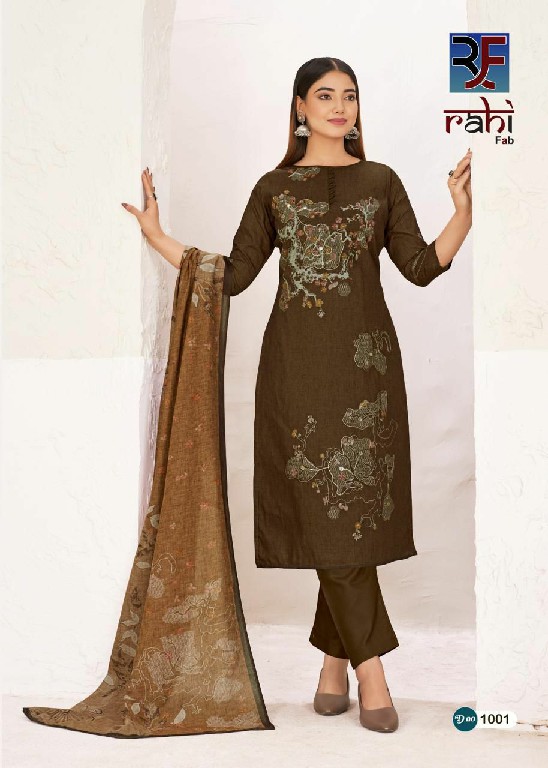 RAHI FAB RISING GOLD VOL 1 WHOLESALE READYMADE PURE COTTON BEAUTIFUL WORK 3 PCS SUITS FOR EXPORT