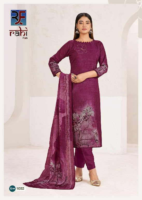 RAHI FAB RISING GOLD VOL 1 WHOLESALE READYMADE PURE COTTON BEAUTIFUL WORK 3 PCS SUITS FOR EXPORT