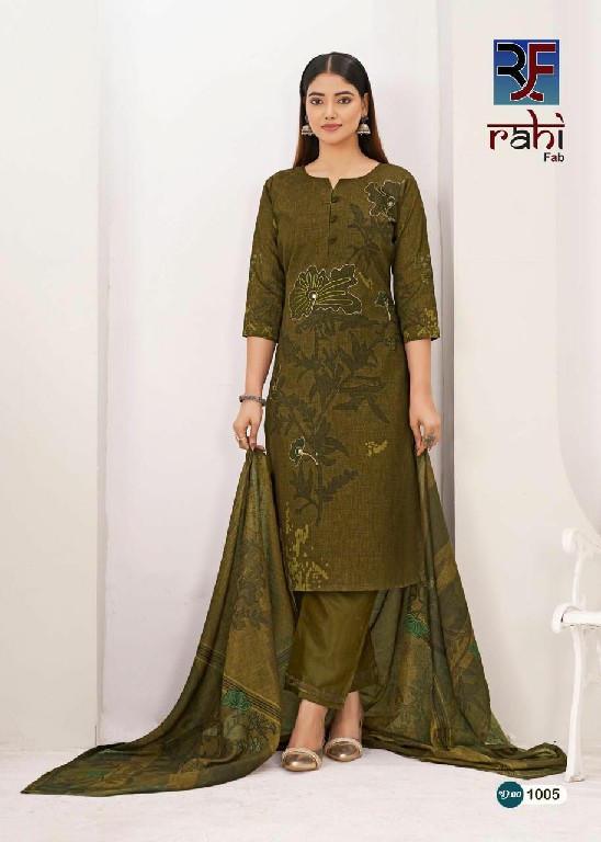 RAHI FAB RISING GOLD VOL 1 WHOLESALE READYMADE PURE COTTON BEAUTIFUL WORK 3 PCS SUITS FOR EXPORT