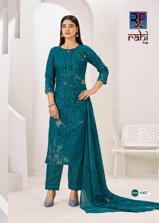 RAHI FAB RISING GOLD VOL 1 WHOLESALE READYMADE PURE COTTON BEAUTIFUL WORK 3 PCS SUITS FOR EXPORT
