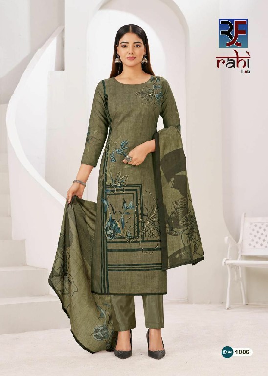 RAHI FAB RISING GOLD VOL 1 WHOLESALE READYMADE PURE COTTON BEAUTIFUL WORK 3 PCS SUITS FOR EXPORT