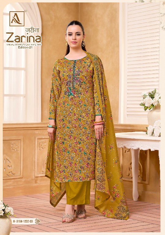 ALOK SUIT ZARINA VOL 21 WHOLESALE VISCOSE RAYON DESIGNER UNSTITCH SALWAR SUITS ONLINE