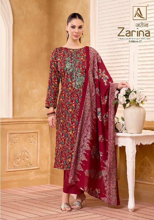 ALOK SUIT ZARINA VOL 21 WHOLESALE VISCOSE RAYON DESIGNER UNSTITCH SALWAR SUITS ONLINE