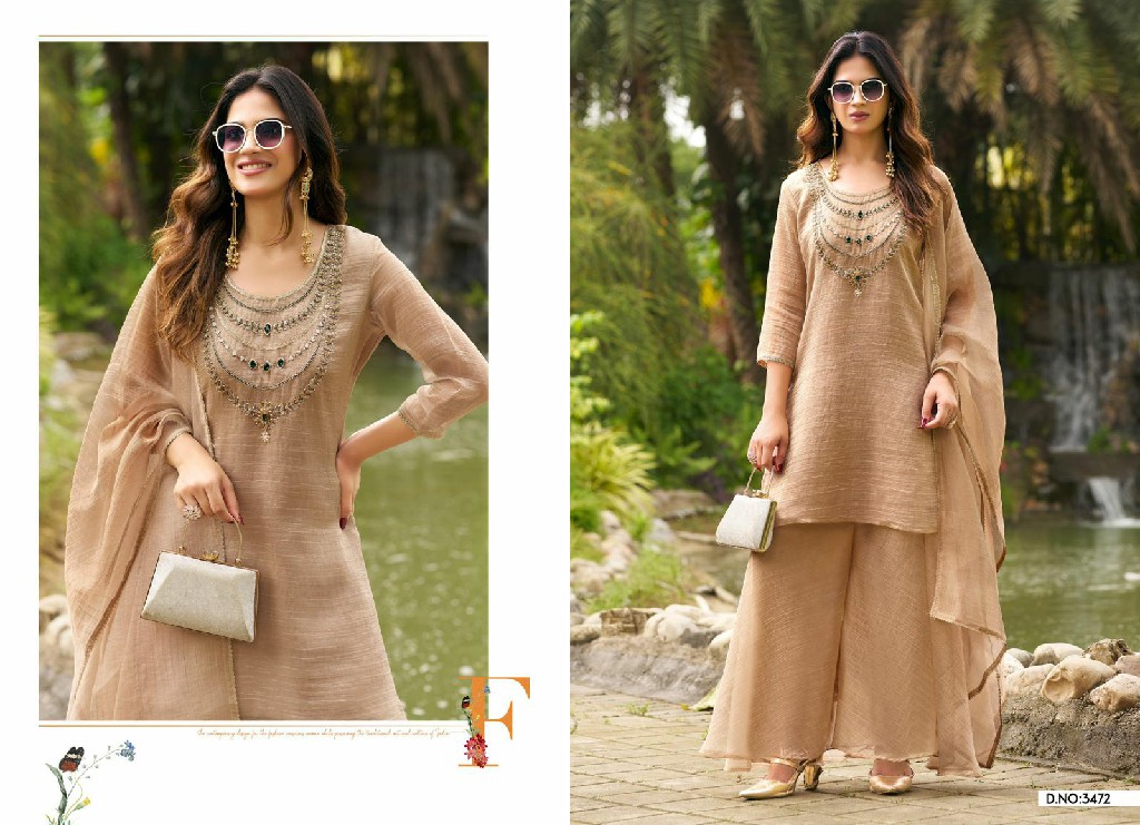 LADIES FLAVOURS D.NO 3471 TO 3473 WHOLESALE READYMADE SALSA WITH HAND WORK 3 PCS COMBO SET SUITS FOR EXPORT
