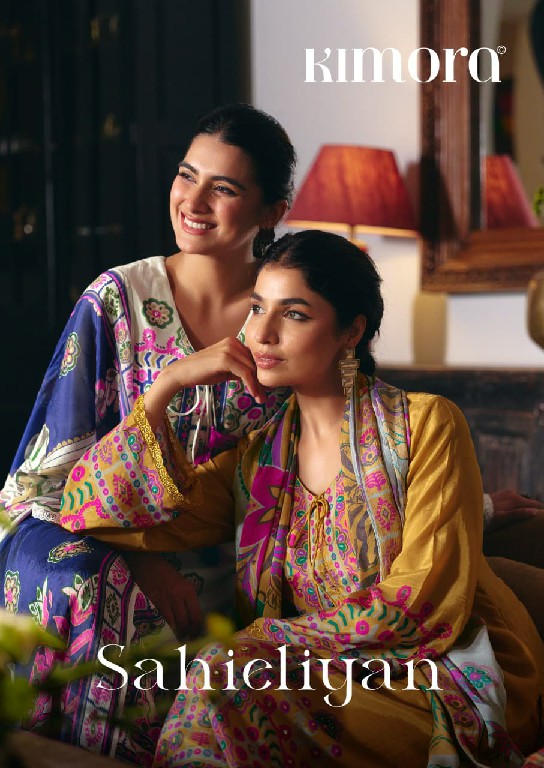 KIMORA SAHIELIYAN WHOLESALE PURE MUSLIN ELEGANT HAND WORK UNSTITCH SALWAR SUITS FOR EXPORT