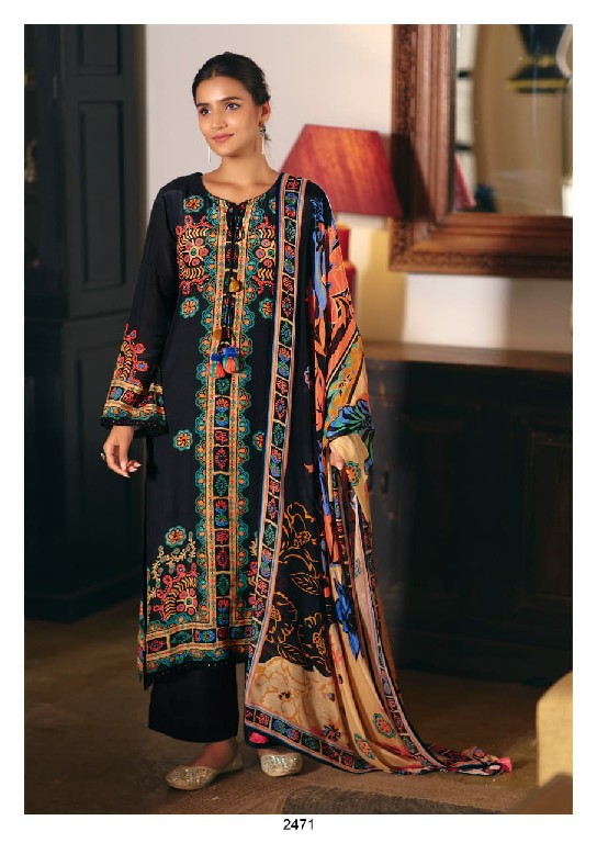 KIMORA SAHIELIYAN WHOLESALE PURE MUSLIN ELEGANT HAND WORK UNSTITCH SALWAR SUITS FOR EXPORT