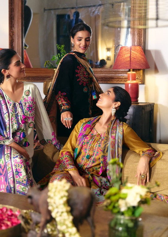 KIMORA SAHIELIYAN WHOLESALE PURE MUSLIN ELEGANT HAND WORK UNSTITCH SALWAR SUITS FOR EXPORT