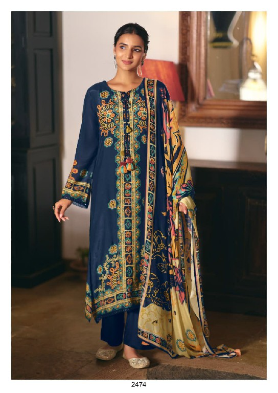 KIMORA SAHIELIYAN WHOLESALE PURE MUSLIN ELEGANT HAND WORK UNSTITCH SALWAR SUITS FOR EXPORT