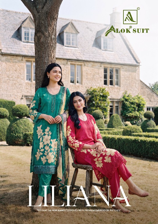 ALOK SUIT LILIANA WHOLESALE VISCOSE MUSLIN DESIGNER UNSTITCH SALWAR SUITS SUPPLIER