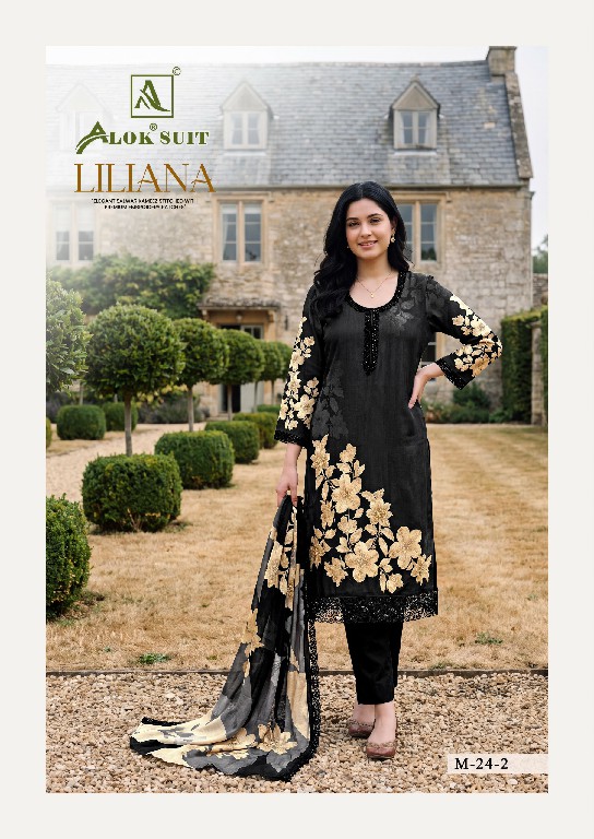 ALOK SUIT LILIANA WHOLESALE VISCOSE MUSLIN DESIGNER UNSTITCH SALWAR SUITS SUPPLIER