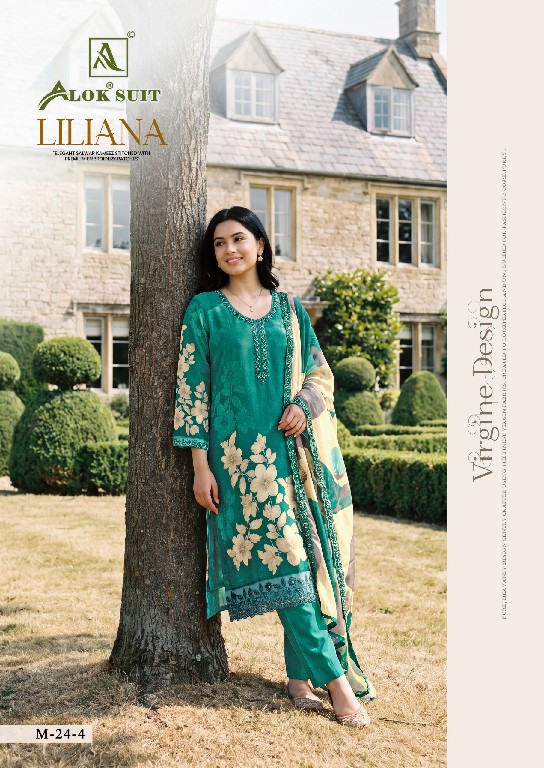 ALOK SUIT LILIANA WHOLESALE VISCOSE MUSLIN DESIGNER UNSTITCH SALWAR SUITS SUPPLIER