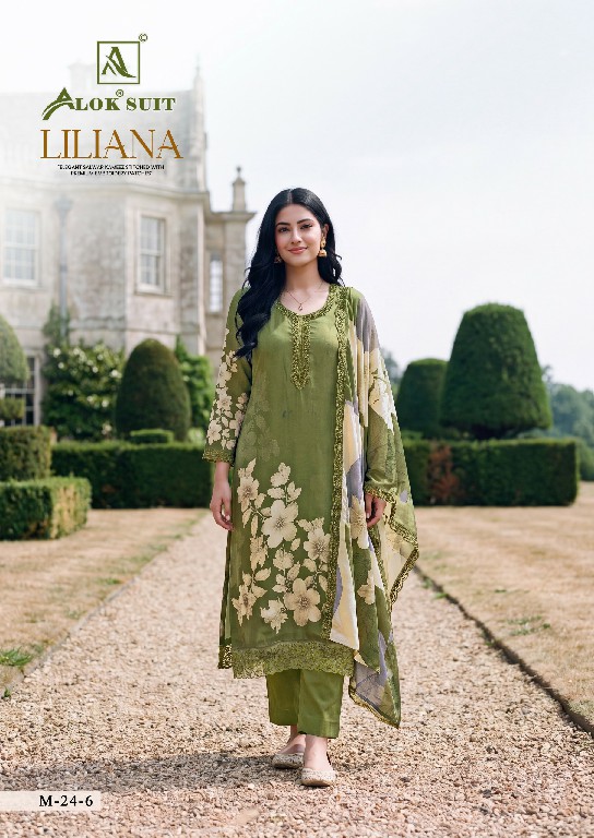 ALOK SUIT LILIANA WHOLESALE VISCOSE MUSLIN DESIGNER UNSTITCH SALWAR SUITS SUPPLIER