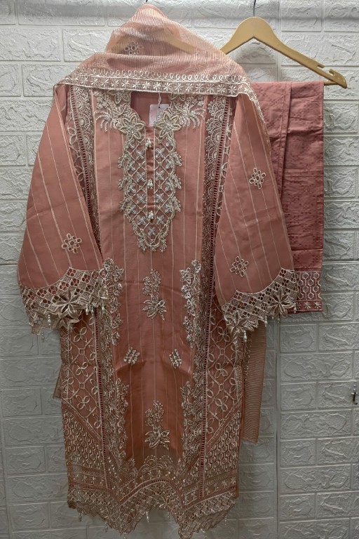 TEXTILEDEAL D.NO M-364 WHOLESALE READYMADE ORGANZA PATTERN PAKISTANI BEAUTIFUL 3 PCS COMBO SET SUITS EXPORTER