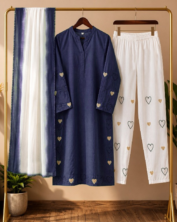 ALSAFA D.NO 3181 WHOLESALE READYMADE RAYON COTTON PAKISTANI CLASSY LOOK 3 PCS SUITS SUPPLIER