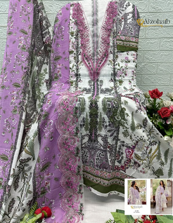 ALZOHAIB KARIMA VOL 1 WHOLESALE PURE COTTON PAKISTANI CONCEPT UNSTITCH SALWAR SUITS SUPPLIER