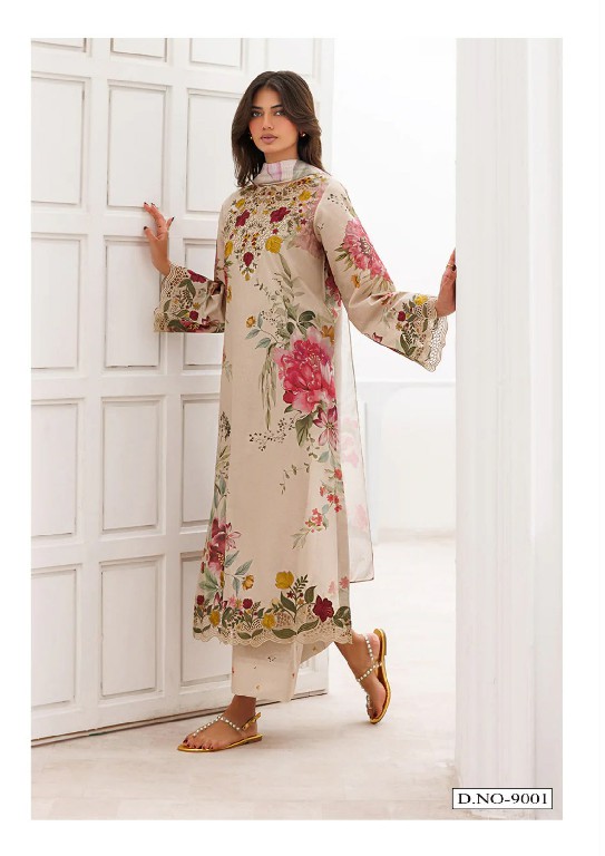 HALA RAMSHA VOL 9 WHOLESALE READYMADE PURE LAWN PAKISTANI CASUAL WEAR 3 PCS SUITS FOR EXPORT